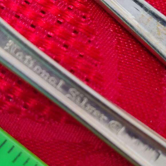 16 Forks N Spoons Vtg National Silver Plated Art Deco Wheat Stalk 12 Teaspoons - Picture 8 of 14